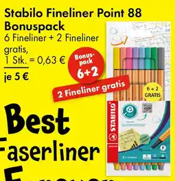 TEDi Stabilo Fineliner Point 88 Bonuspack Angebot