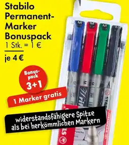 TEDi Stabilo Permanent Marker Bonuspack Angebot