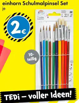 TEDi einhorn Schulmalpinsel Set Angebot