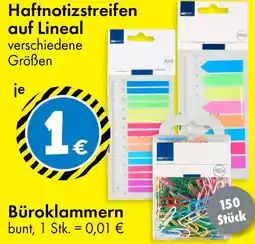 TEDi Haftnotizstreifen auf Lineal Angebot