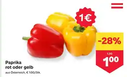 MPreis Paprika rot oder gelb Angebot