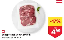 MPreis Schopfsteak vom Schwein Angebot