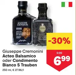 MPreis Giuseppe Cremonini Acteo Balsamico oder Condimento Bianco 5 Trauben Angebot