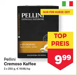 MPreis Pellini Cremoso Kaffee Angebot