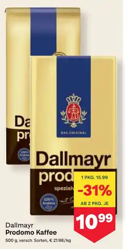 MPreis Dallmayr Prodomo Kaffee Angebot