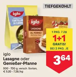 MPreis iglo Lasagne oder Genießer-Pfanne Angebot