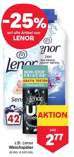 MPreis z.B: Lenor Weichspüler Angebot