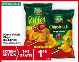 Billa Funny-Frisch Chips div. Sorten Angebot