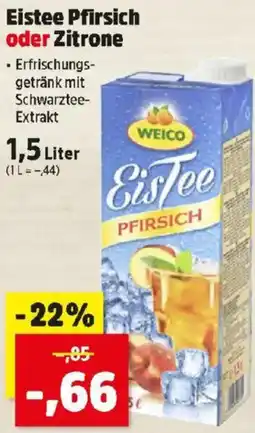 Thomas Philipps Eistee Pfirsich oder Zitrone Angebot