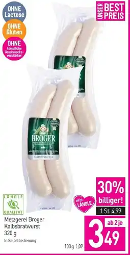 Sutterlüty Metzgerei Broger Kalbsbratwurst Angebot