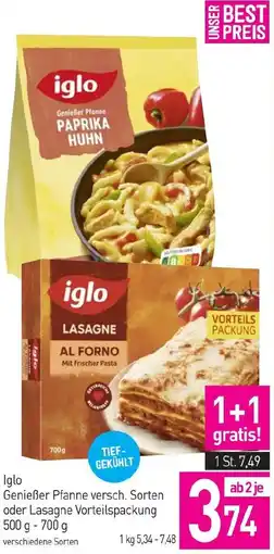 Sutterlüty Iglo Genießer Pfanne oder Lasagne Vorteilspackung Angebot