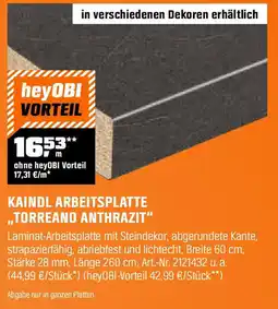 OBI Kaindl arbeitsplatte ,,torreano anthrazit Angebot