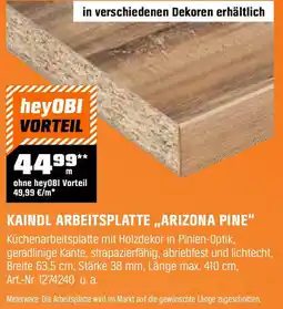 OBI Kaindl arbeitsplatte „arizona pine Angebot