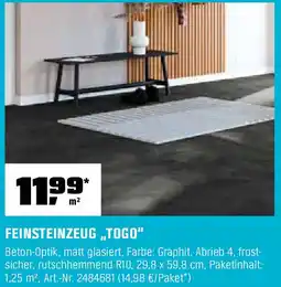 OBI Feinsteinzeug „togo Angebot