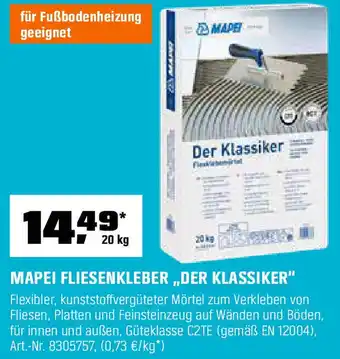 OBI Mapei fliesenkleber „der klassiker Angebot