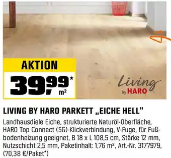 OBI Living by haro parkett,,eiche hell Angebot
