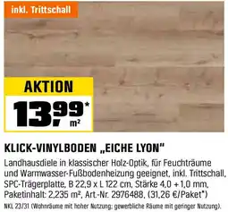 OBI Klick-vinylboden,,eiche lyon Angebot