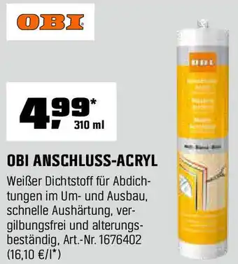 OBI Obi anschluss-acryl Angebot