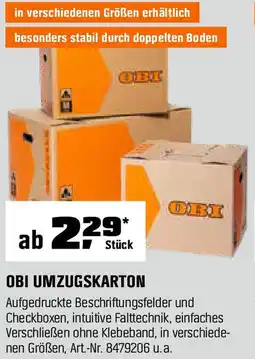 OBI Obi umzugskarton Angebot
