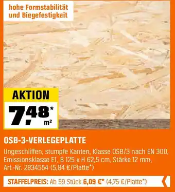 OBI Osb-3-verlegeplatte Angebot