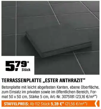 OBI Terrassenplatte,,ester anthrazit Angebot