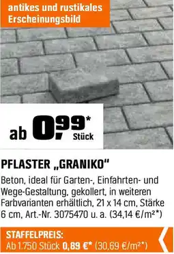 OBI Pflaster,,graniko Angebot