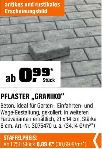 OBI Pflaster,,graniko Angebot