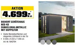 OBI Biohort gerätehaus neo 4d dunkelgrau-metallic mit doppeltür Angebot