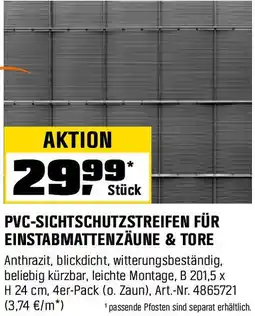 OBI Pvc-sichtschutzstreifen für einstabmattenzäune & tore Angebot