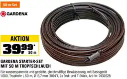 OBI Gardena starter-set mit 50 m tropfschlauch Angebot