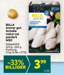 Billa BILLA immer gut Scholle natur od. paniert MSC Angebot