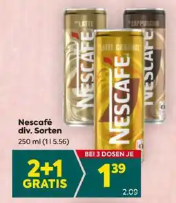 Billa Nescafé div. Sorten Angebot