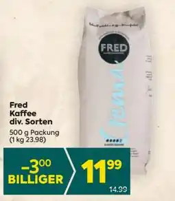 Billa Fred Kaffee div. Sorten Angebot