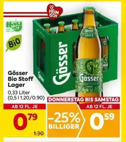 Billa Gösser Bio Stoff Lager Angebot
