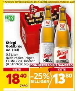 Billa Stiegl Goldbräu od. Hell Angebot