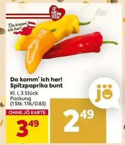 Billa Da komm’ ich her! Spitzpaprika bunt Angebot