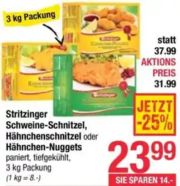 Maximarkt Stritzinger Schweine-Schnitzel, Hähnchenschnitzel oder Hähnchen-Nuggets Angebot