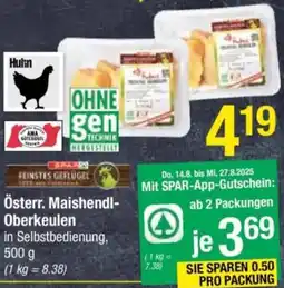 Maximarkt Österr. Maishendl- Oberkeulen Angebot
