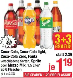 Maximarkt Coca-Cola, Coca-Cola light, Coca-Cola Zero, Fanta, Sprite oder Mezzo Mix Angebot