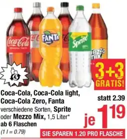 Maximarkt Coca-Cola, Coca-Cola light, Coca-Cola Zero, Fanta, Sprite oder Mezzo Mix Angebot
