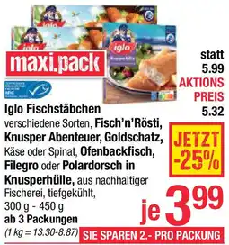 Maximarkt Iglo Fischstäbchen Angebot