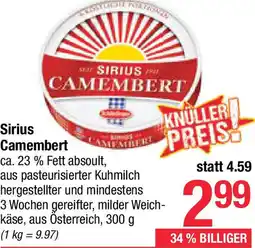 Maximarkt Sirius Camembert Angebot