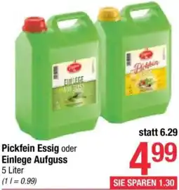 Maximarkt Pickfein Essig oder Einlege Aufguss Angebot