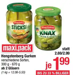 Maximarkt Hengstenberg Gurken Angebot