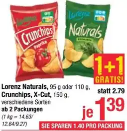Maximarkt Lorenz Naturals, Crunchips, X-Cut Angebot