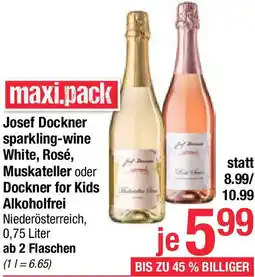 Maximarkt Josef Dockner sparkling-wine White, Rosé, Muskateller oder Dockner Angebot