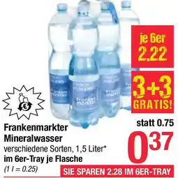 Maximarkt Frankenmarkter Mineralwasser Angebot