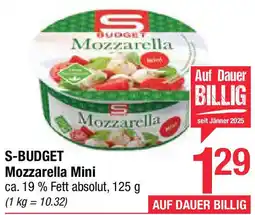 Maximarkt S-BUDGET Mozzarella Mini Angebot