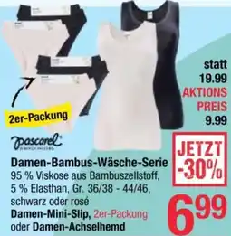 Maximarkt Pascarel Damen-Bambus-Wäsche-Serie Angebot