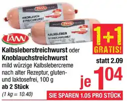 Maximarkt Kalbsleberstreichwurst oder Knoblauchstreichwurst Angebot